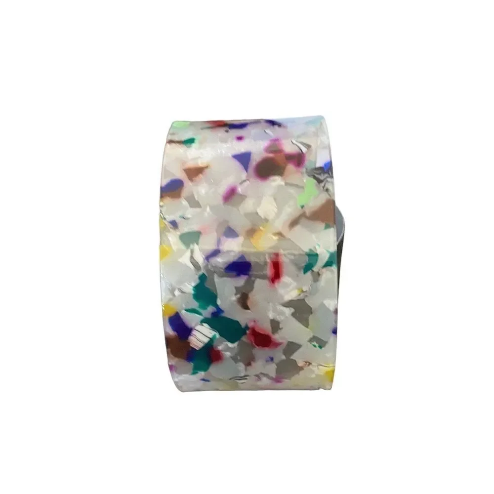 Multicolor Acrylic Tortoise Shell Cuff Bracelet Women’s OSFM Costume Jewelry - Picture 5 of 5